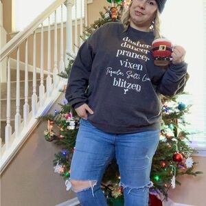 Women's Gray Holiday Sweater